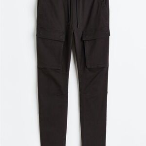 H&M Black Cargo Pants Slim Fit